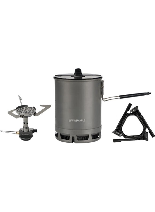 Fire-Maple Outdoor Camping Hiking Stove Cooking Set, Heat Collecting Steaming Pot Set, Portable Travel Picnic Day Trip Camping - Image 3