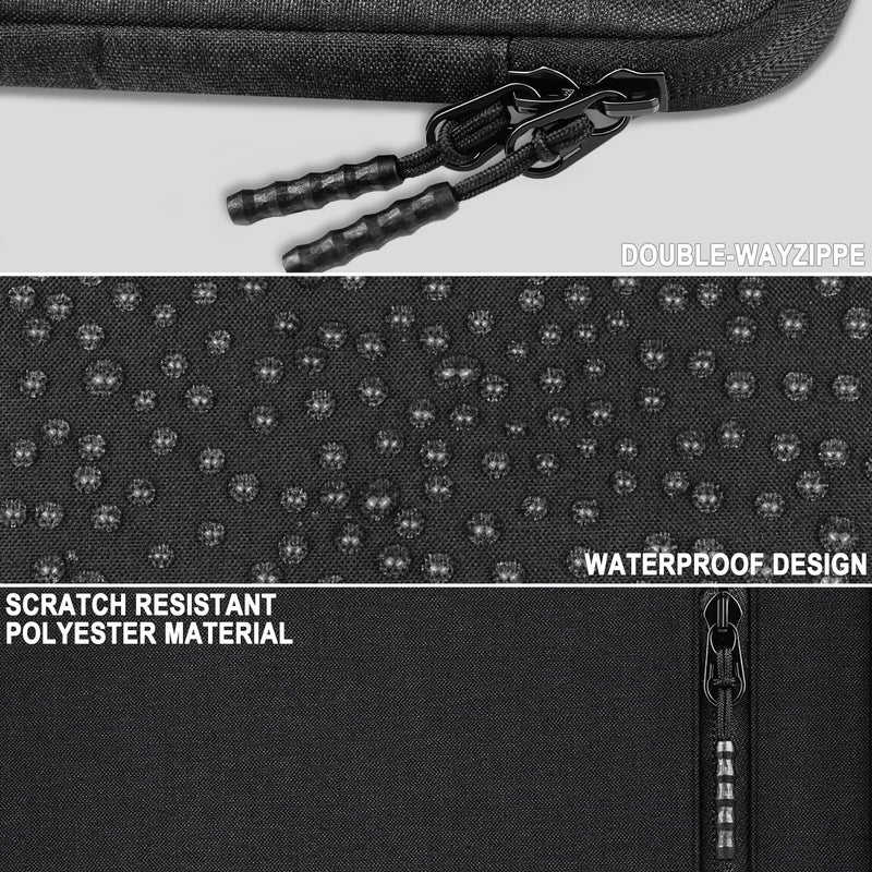 TEDNETGO Laptop Case 15.6 inch, Water Resistant Portable Monitor Computer Bag with Pockets Traveling Shockproof Protective Laptop Sleeve Compatible with HP, Dell, Lenovo, Acer, Asus, MacBook Pro, Black - Image 4