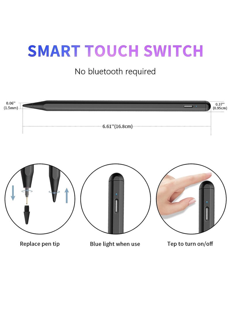 Stylus Pen for iPad 10th/9th/8th Generation with Palm Rejection – Pencil for iPad Pro 11, iPad Pro 12.9, iPad 6th/7th/8th/9th/10th, iPad Mini 5th/6th, iPad Air 3rd/4th/5th - Image 2