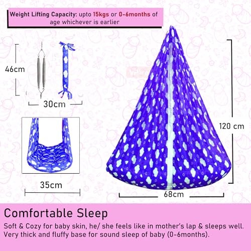 VParents Sleeping Essentials Set with Mosquito Net & Spring (Blue) | Window Hanger not Included, Sunny - Image 3