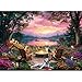 EIYRURU 300 Piece Puzzles for Adults 300 Piece Puzzles for Adults Large Piece Lake Sunset Dogs Campfire Jigsaw Puzzle Funny Gift for Adult Kids Challenging Family Games Toy 205 X 15 in - Image 2
