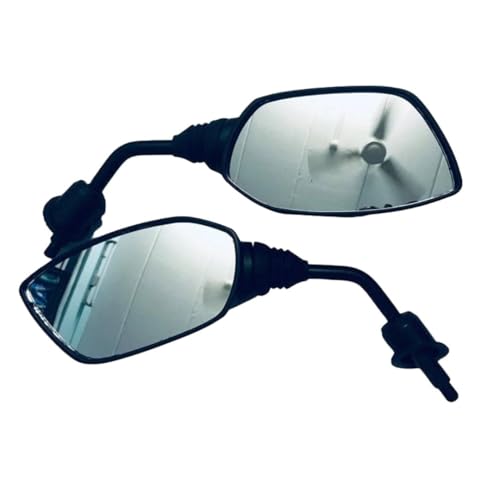 VTRUST Shatterproof Rear View Mirror Compatible for TVS Ntorq 125 | Side View Mirror Set Left & Right | Durable ABS Body | Clear Convex Glass | Easy Installation | Scooter Accessories Black - Image 1