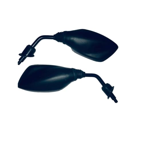VTRUST Shatterproof Rear View Mirror Compatible for TVS Ntorq 125 | Side View Mirror Set Left & Right | Durable ABS Body | Clear Convex Glass | Easy Installation | Scooter Accessories Black - Image 2