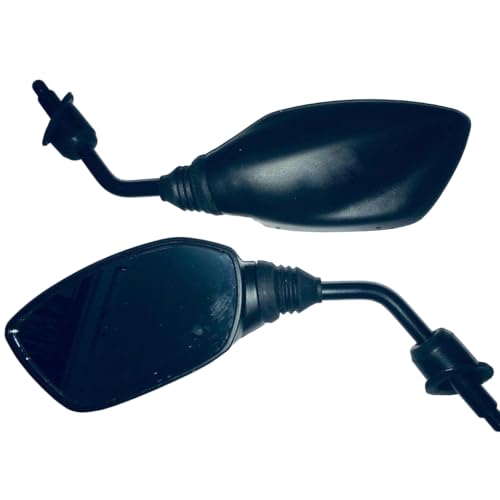VTRUST Shatterproof Rear View Mirror Compatible for TVS Ntorq 125 | Side View Mirror Set Left & Right | Durable ABS Body | Clear Convex Glass | Easy Installation | Scooter Accessories Black - Image 3