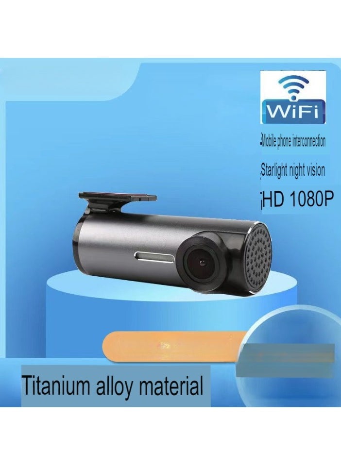 AROAQ Dash Cam With Wifi, 1080p Driving Recorder Wide Angle 24 Hours Parking Surveillance, Waterproof Driving Recorder Cam For Car, Usb Screenless Mobile Phone Direct Connection Single Recording (Plastic)  - Image 2