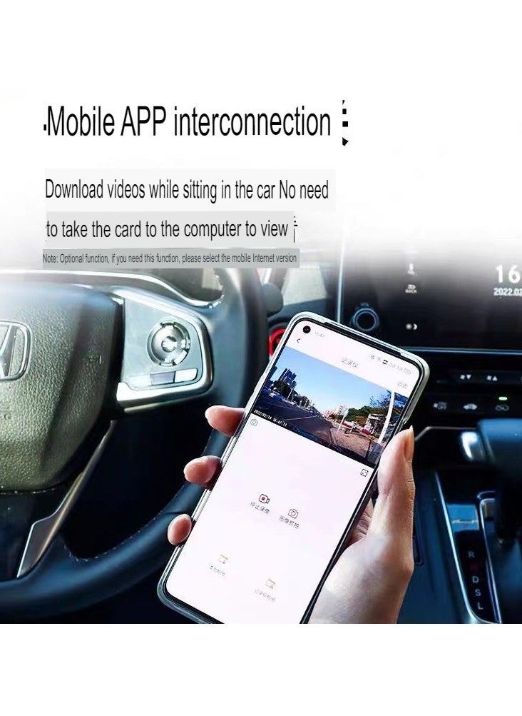AROAQ Dash Cam With Wifi, 1080p Driving Recorder Wide Angle 24 Hours Parking Surveillance, Waterproof Driving Recorder Cam For Car, Usb Screenless Mobile Phone Direct Connection Single Recording (Plastic)  - Image 4