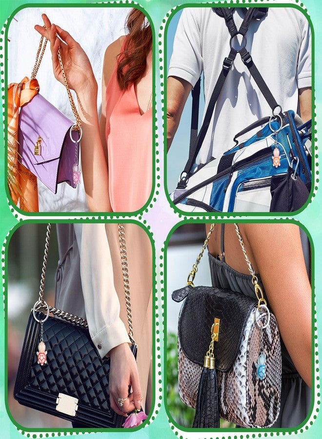 انباجي سلسلة مفاتيح من Inbagi مكونة من 24 قطعة من تماثيل السلاحف الصغيرة المضيئة في الظلام، سلحفاة صغيرة من الراتنج، سلسلة مفاتيح لحفلات عيد الميلاد تحت البحر - Image 3