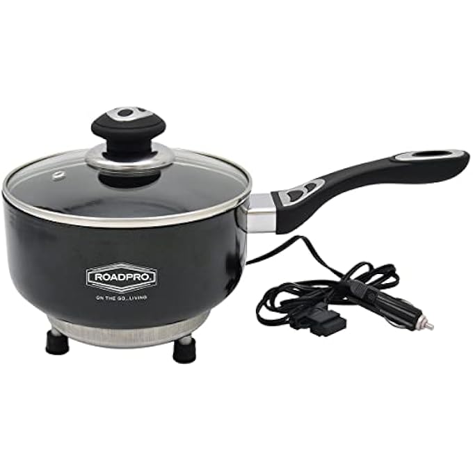 RoadPro Rpsp225Ns 12Volt Portable Saucepan With NonStick SurfaceBlack - Image 1