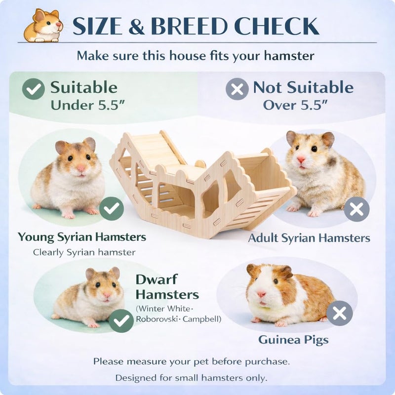 kcrygogo Wooden Hamster Tunnel Toy â€“ Natural Chewable Hideout for Syrian, Dwarf Hamsters and Small Pets, Cage Decor and Play Accessory - Image 4