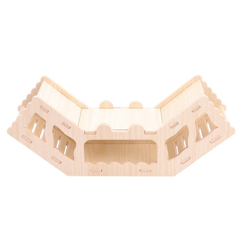 kcrygogo Wooden Hamster Tunnel Toy â€“ Natural Chewable Hideout for Syrian, Dwarf Hamsters and Small Pets, Cage Decor and Play Accessory - Image 1