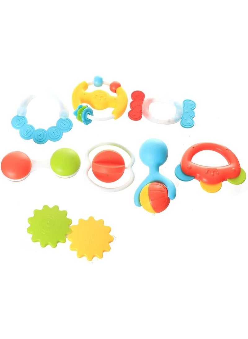 HUANGER Baby Rattles Set – 8 Pieces, Safe Sensory & Early Development Toys - Image 1
