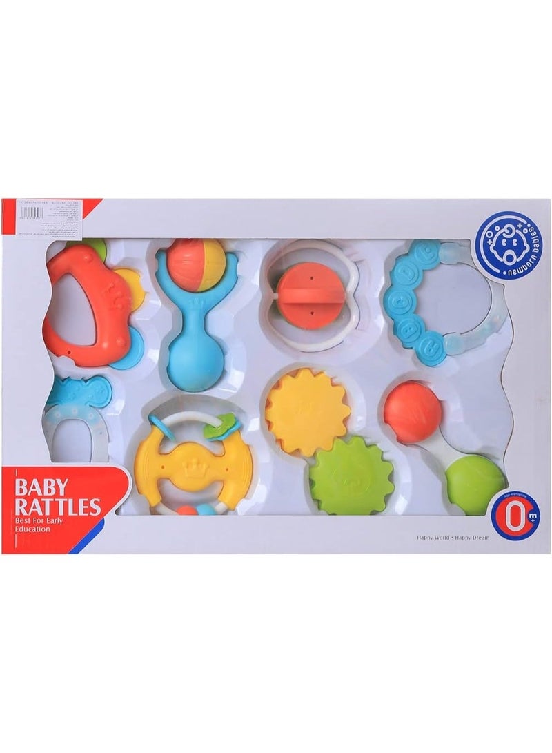 HUANGER Baby Rattles Set – 8 Pieces, Safe Sensory & Early Development Toys - Image 3