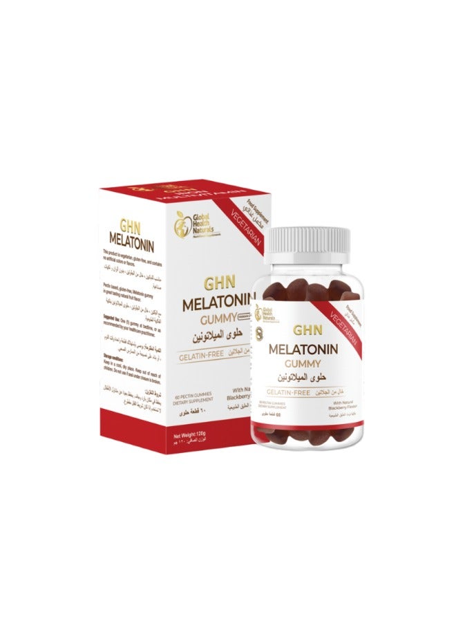 GHN Melatonin Gummies 2mg 60 Count