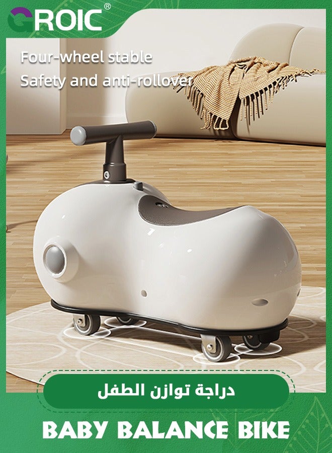 GROIC Baby Balance Bike with Lights and Music, Baby Peanut Twist Car, Cute Ride On Car Toys Swing Wiggle Car with 4 Universal Wheels, Toddler Balance Bicycle Sliding Car Gift for 1-3 Years Old  - Image 3