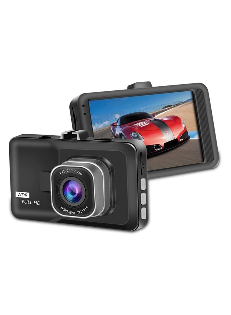 دبليو دي آر "كاميرا سيارة Cemara Dash Cam بدقة 1080 بكسل عالية الدقة مع مستشعر G وكشف الحركة والتسجيل المتكرر" - Image 2