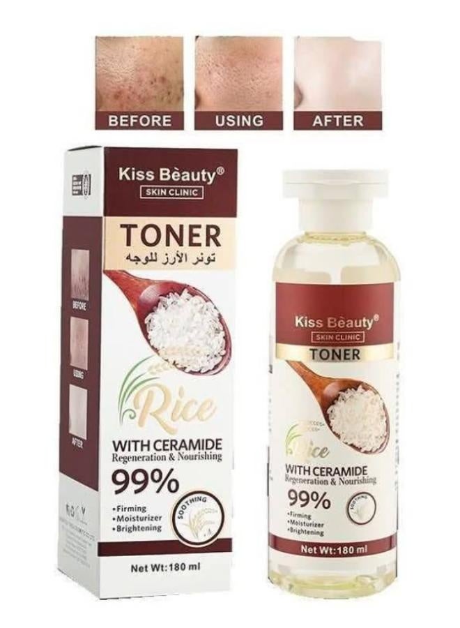 Kiss Beauty KIS Beauty Rice Facial Toner 180ml with 99% Ceramide  - Image 2