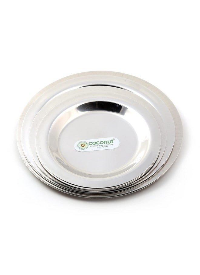 Coconut - Coconut Stainless Steel Lids/Ciba - Set of 4 - Dimension - 12.5 Cms / 13.5 Cms / 15.5 Cms / 17.5 Cms - Image 1