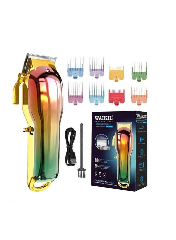 WAIKIL Men'S Hair Trimmer Beard Trimmer Barber Trimmer Professional Rechargeable Wireless Quiet Colorful - Image 1