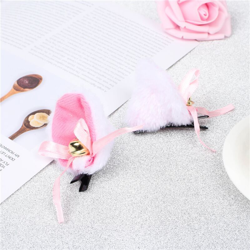 Generic Anime Cat Ear Headband Cosplay Paw Gloves Cute Tail White hair clip pair