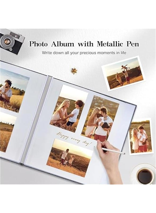 MIXDE Large Photo Album Self Adhesive Pictures Linen Cover with Window, 40 Blank s (20 sheets) DIY Scrapbook Album 28cm x 27cm,Beige (120-01) - Image 5