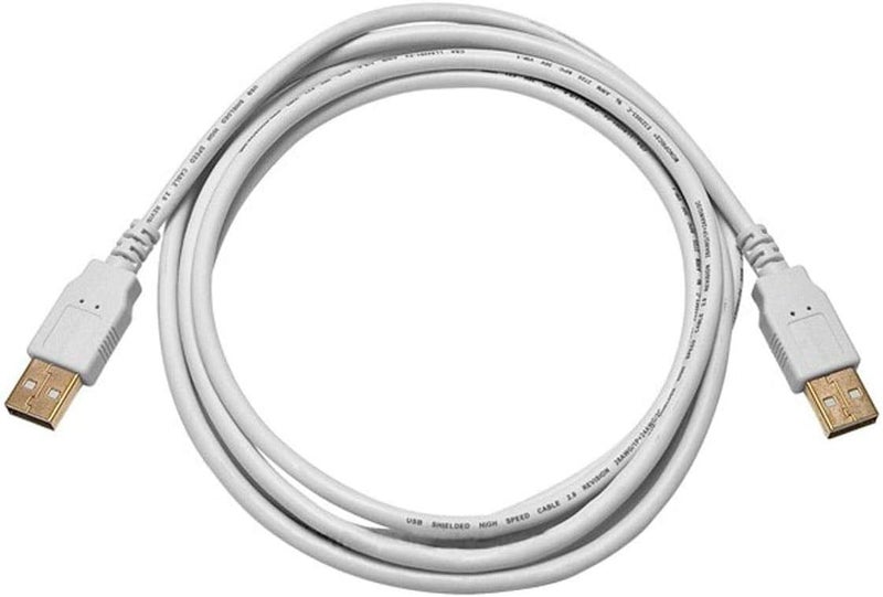 مونوبرايس كابل USB 2.0 - 6 أقدام - أبيض | ذكر USB من النوع A إلى ذكر USB من النوع A، 28/24AWG، مطلي بالذهب، 480 ميجابت في الثانية - Image 1