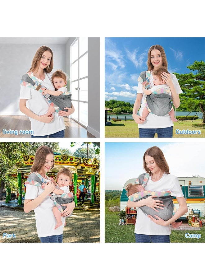Quantum Baby Adjustable Sling, Comfortable Portable Breathable Carrier Wrap, Mesh Fabric Wrap Baby Carrier for Newborn up to 0-3 years old - Image 5