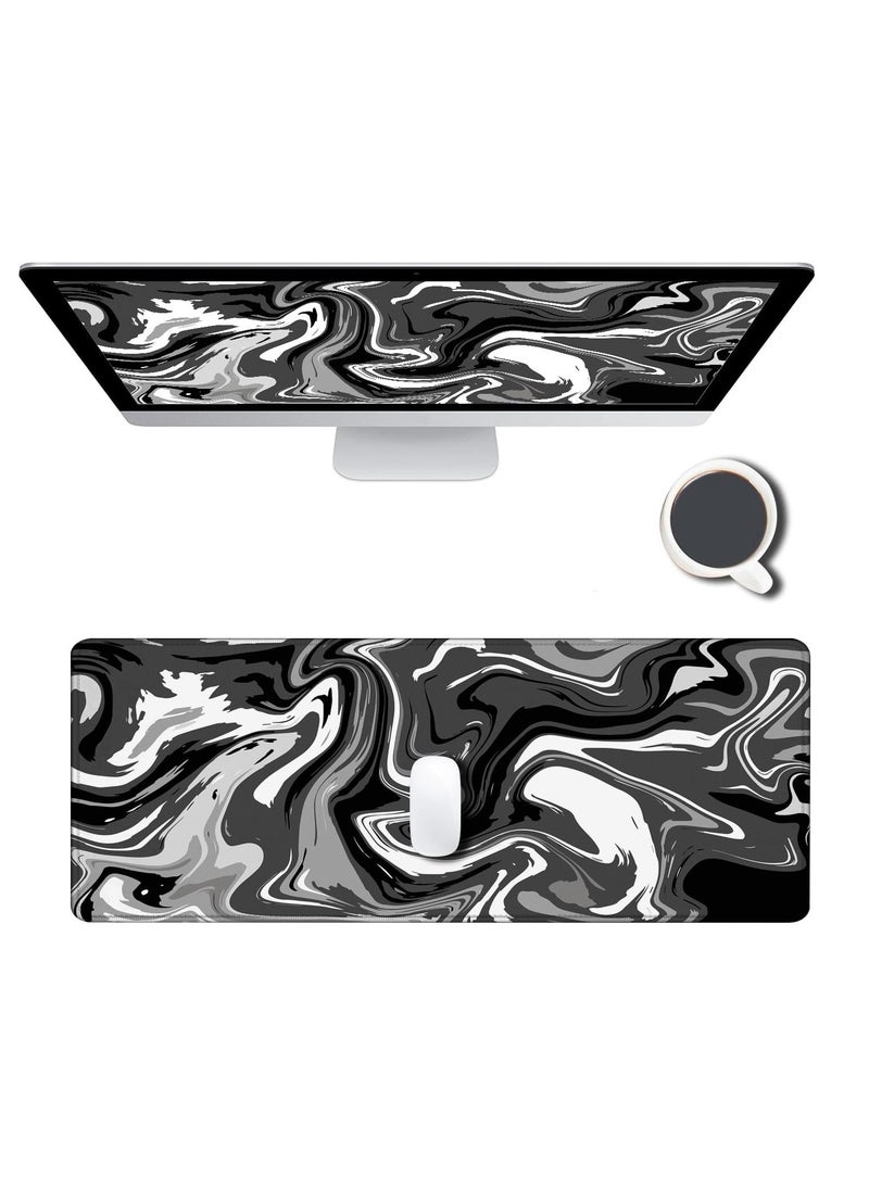 Joshberg - Gaming Large Mouse Pad with Stitched Edges, Marbled Design Desk Mat, Non-Slip Rubber Base Desk Pad for Keyboard and Mouse - Image 1