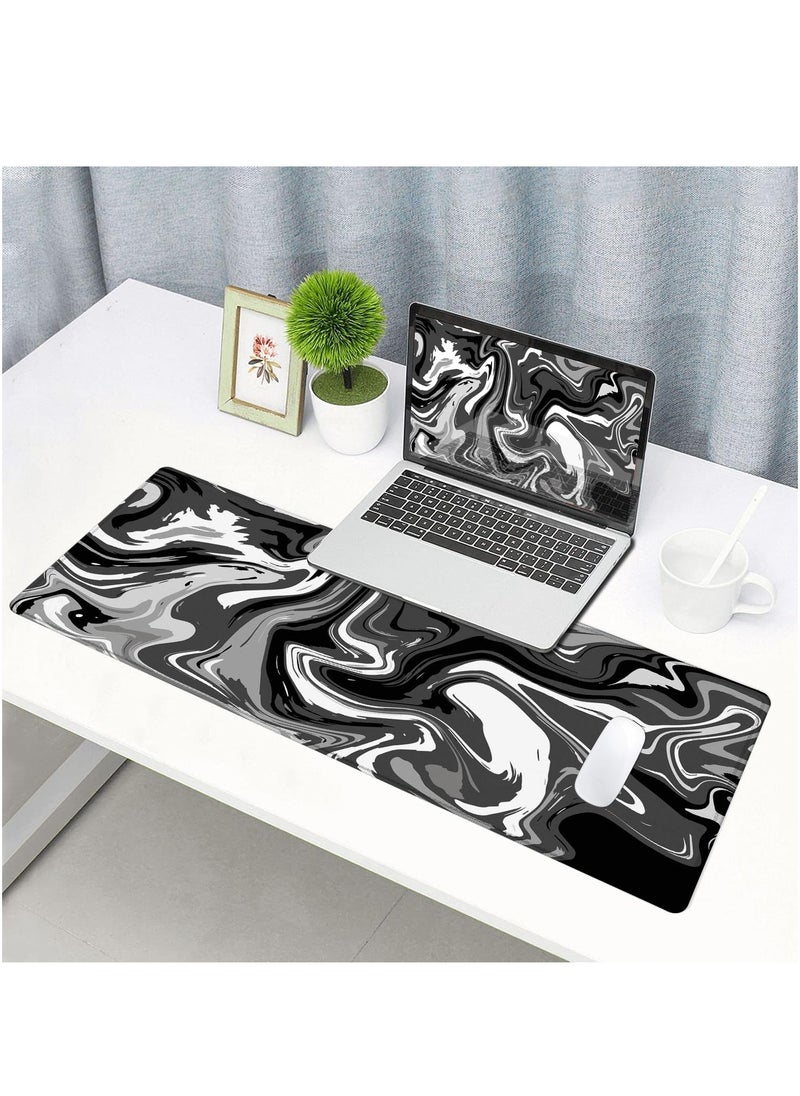 Joshberg - Gaming Large Mouse Pad with Stitched Edges, Marbled Design Desk Mat, Non-Slip Rubber Base Desk Pad for Keyboard and Mouse - Image 1