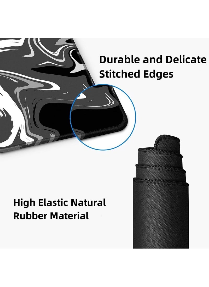Joshberg - Gaming Large Mouse Pad with Stitched Edges, Marbled Design Desk Mat, Non-Slip Rubber Base Desk Pad for Keyboard and Mouse - Image 1