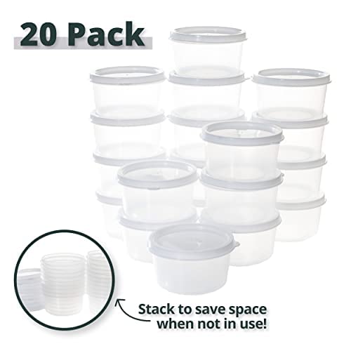 Greenco Small Food Storage Containers - 20 pcs | Plastic Food Containers with Lids | Deli Containers | Meal Prep Container | Pantry, Fridge, Kitchen Organization | Cereal, Spices, Snack Containers - Image 3