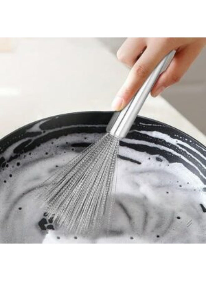 Generic Heavy-Duty Stainless Steel Bristle Brush for Cleaning Pots and Pans – Durable, Rust-Resistant Scrub Brush with Ergonomic Handle for Kitchen Cookware &  Tools  - Image 2