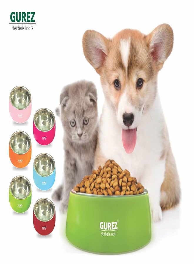 Gurez Pet Bowl for Dogs & Cats Melamine with Removeable Stainless Steel Anti Skid Pet Feeding Bowl (Set of 1, 400ml) - Image 4