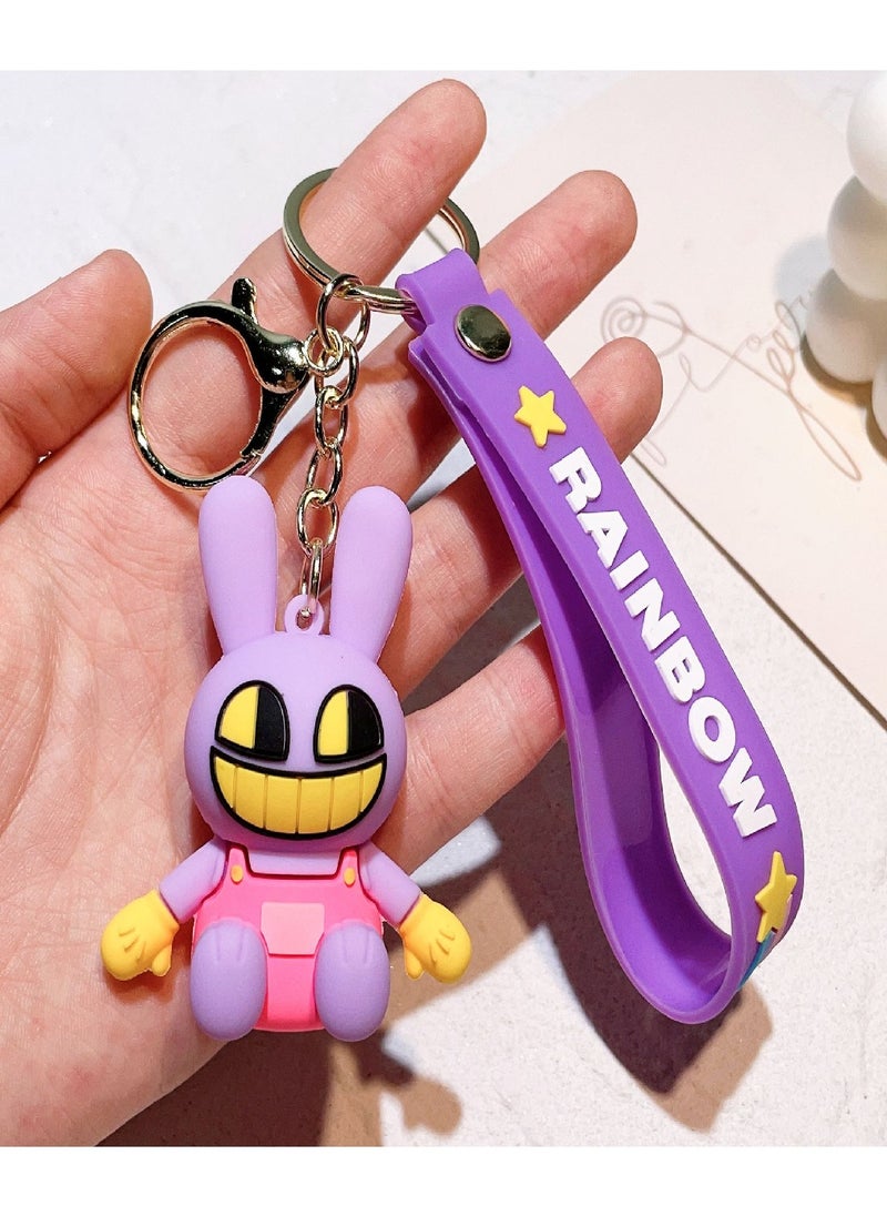 Generic Miraculous Numbers Circus Keychain Soft Rubber Pendant Cute Creative Backpack Pendant Car Keychain 
