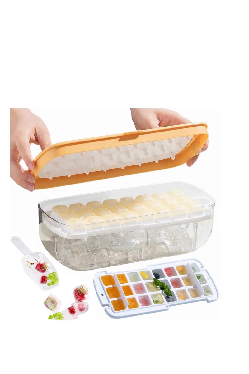 أنمي صينية مكعبات الثلج، ذات شبكات الغطاء 48 (صفراء)