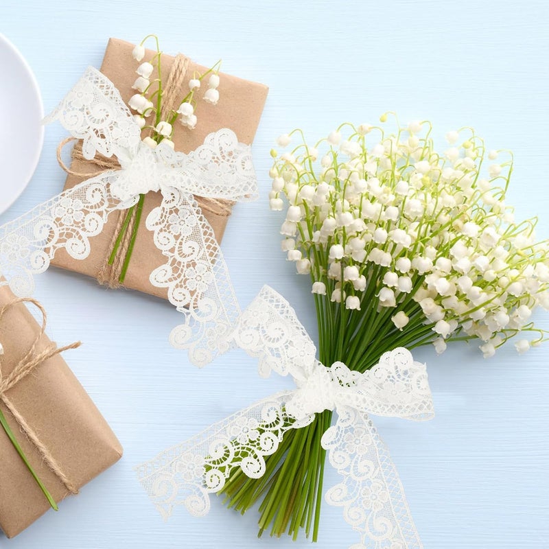 6 متر من التطريزات الحريرية الفرنسية القديمة البيضاء، مثالية لتزيين الستائر ومفارش الطاولات، وأداة خياطة للديكور المنزلي وتزيين الملابس بنفسك. - Image 4