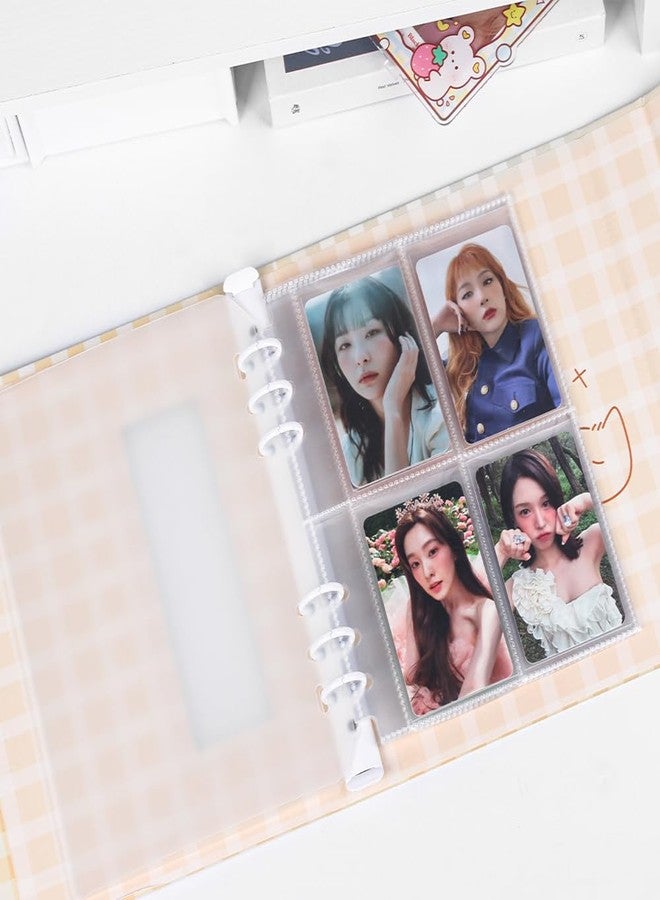 Baskiss A5 Kpop Photocard Binder with 30 4-Pocket Pages and One Divider, Cute 120 Pockets 6 Ring Card Holder Album Snug Fit for Standard Idol Photocards, Polaroids, Photos (Yellow Kitten) - Image 5