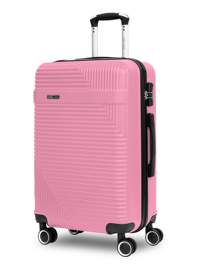 PARAJOHN Medium 24-Inch ABS Lightweight Hardshell Luggage Trolley | carrying 20kg 4-Wheel Spinner Suitcase pink - Image 1
