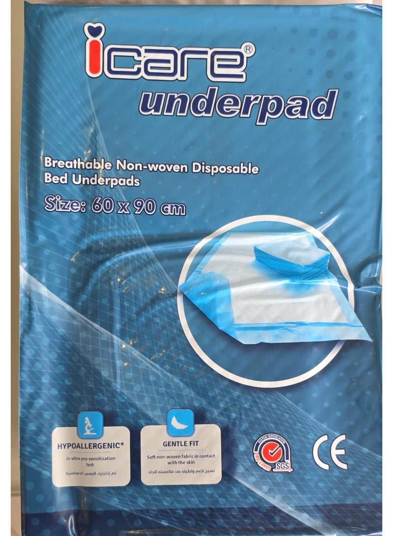 iCare I care 25pcs Disposable underPads, Absorbent Bed Pads for Adults, Kids, Elderly, 60x90 - Image 4