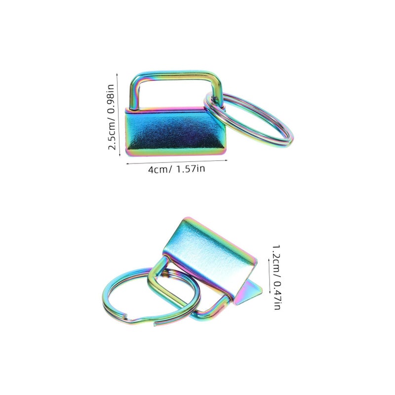 10 Pcs Colorful Key Chains For Diy Bag Accessories Wristlets Craft Projects Creative Keychain Hardware - Image 3