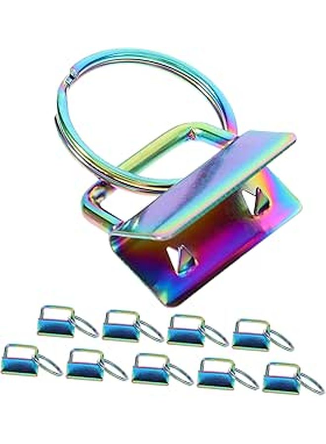 10 Pcs Colorful Key Chains For Diy Bag Accessories Wristlets Craft Projects Creative Keychain Hardware - Image 1