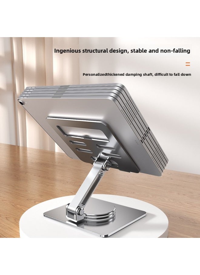 Generic - Metal Multifunctional Bracket Tablet PC Desktop Painting Folding Metal Support Frame Portable Cooling Bracket-Color:Mt1312-silver (carbon Steel) - Image 1