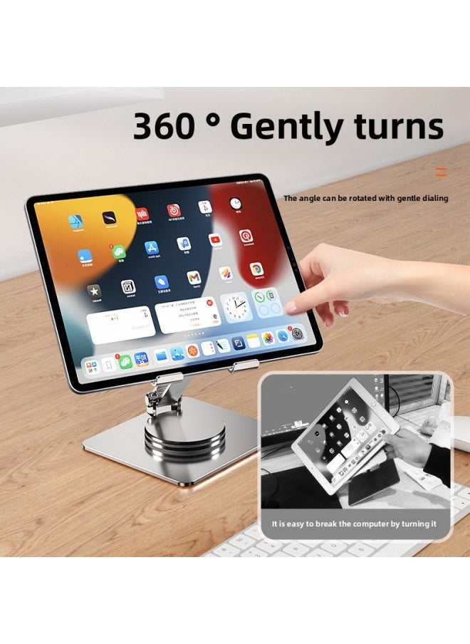 Generic - Metal Multifunctional Bracket Tablet PC Desktop Painting Folding Metal Support Frame Portable Cooling Bracket-Color:Mt1312-silver (carbon Steel) - Image 1