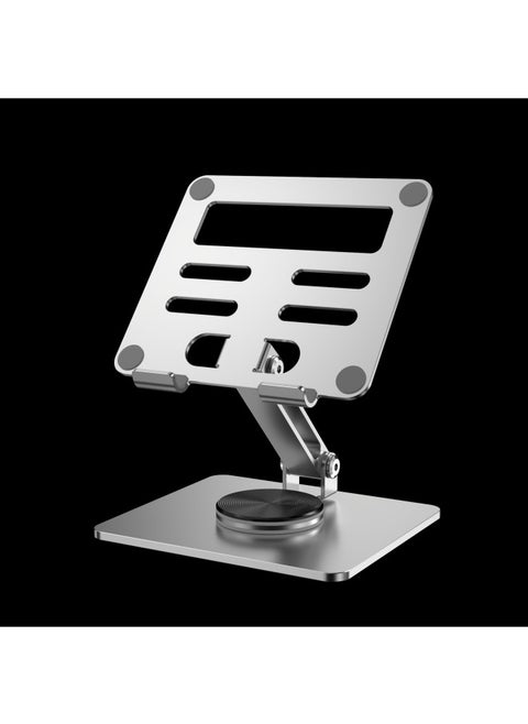Metal Multifunctional Bracket Tablet PC Desktop Painting Folding Metal Support Frame Portable Cooling Bracket-Color:Mt1312-silver (carbon Steel)