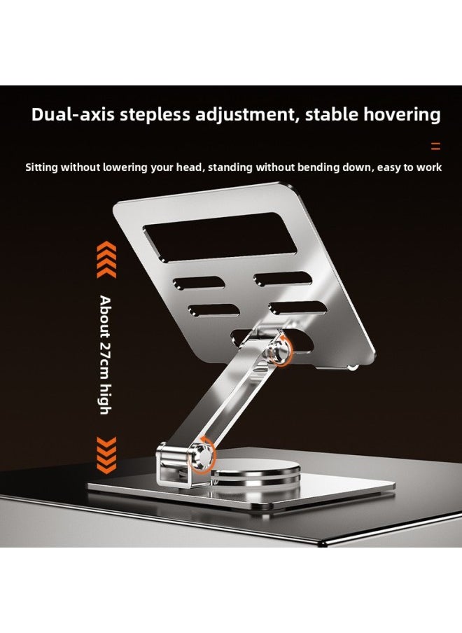 Generic - Metal Multifunctional Bracket Tablet PC Desktop Painting Folding Metal Support Frame Portable Cooling Bracket-Color:Mt1312-silver (carbon Steel) - Image 1