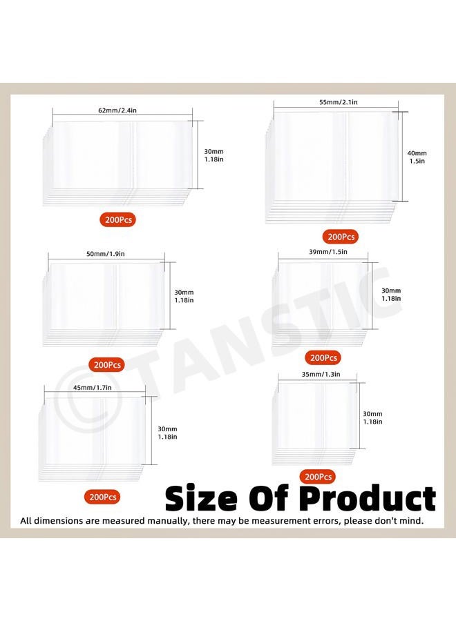 Tanstic 480Pcs PVC Clear Perforated Shrink Band for Jars, 6 Sizes Heat Shrink Wrap Bands Shrink Seal Bands for Bottles Jars Seal (80Pcs of Each Size) - Image 2