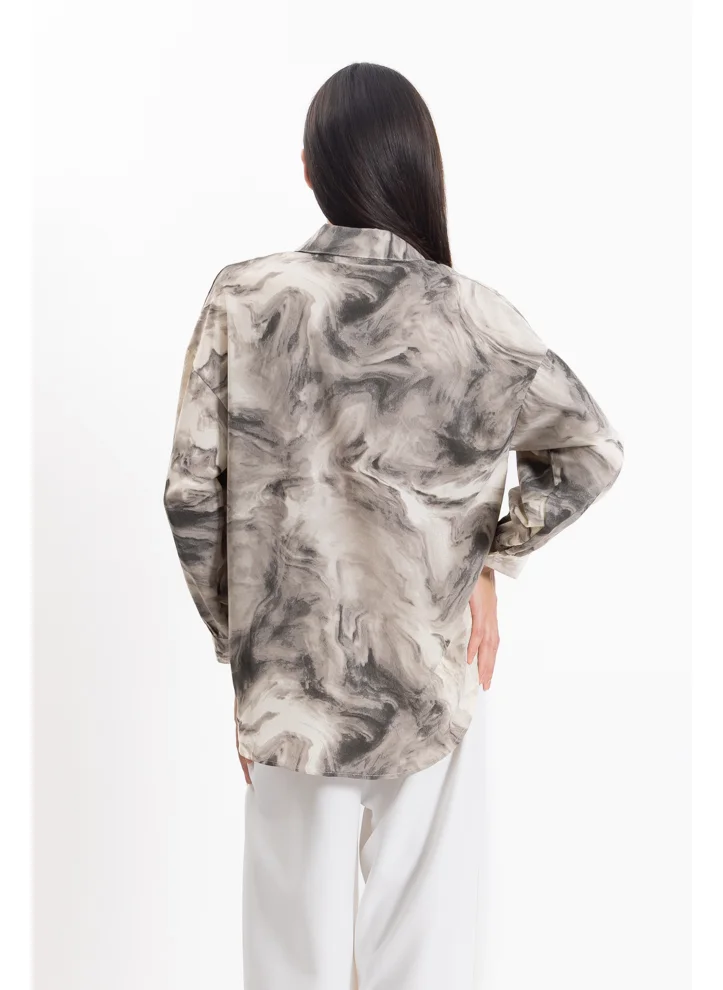 SHAPES LIGHTWEIGHT ABSTRACT PRINT SHIRT