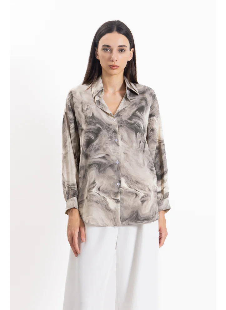 SHAPES LIGHTWEIGHT ABSTRACT PRINT SHIRT