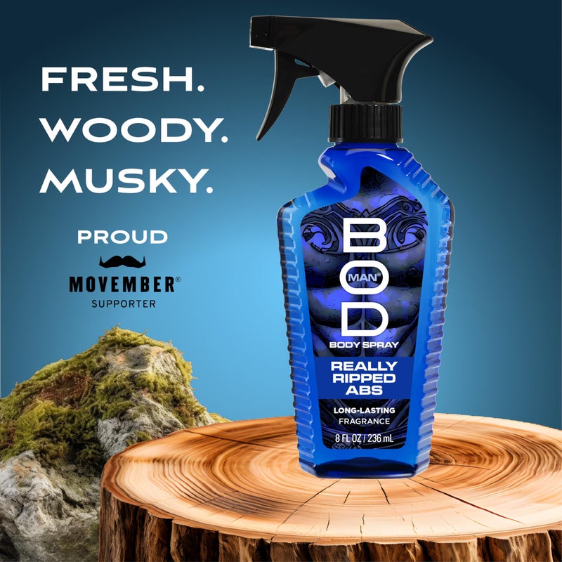 BOD man Fragrance Body Spray, Really Ripped Abs, 8 fl oz - Image 3