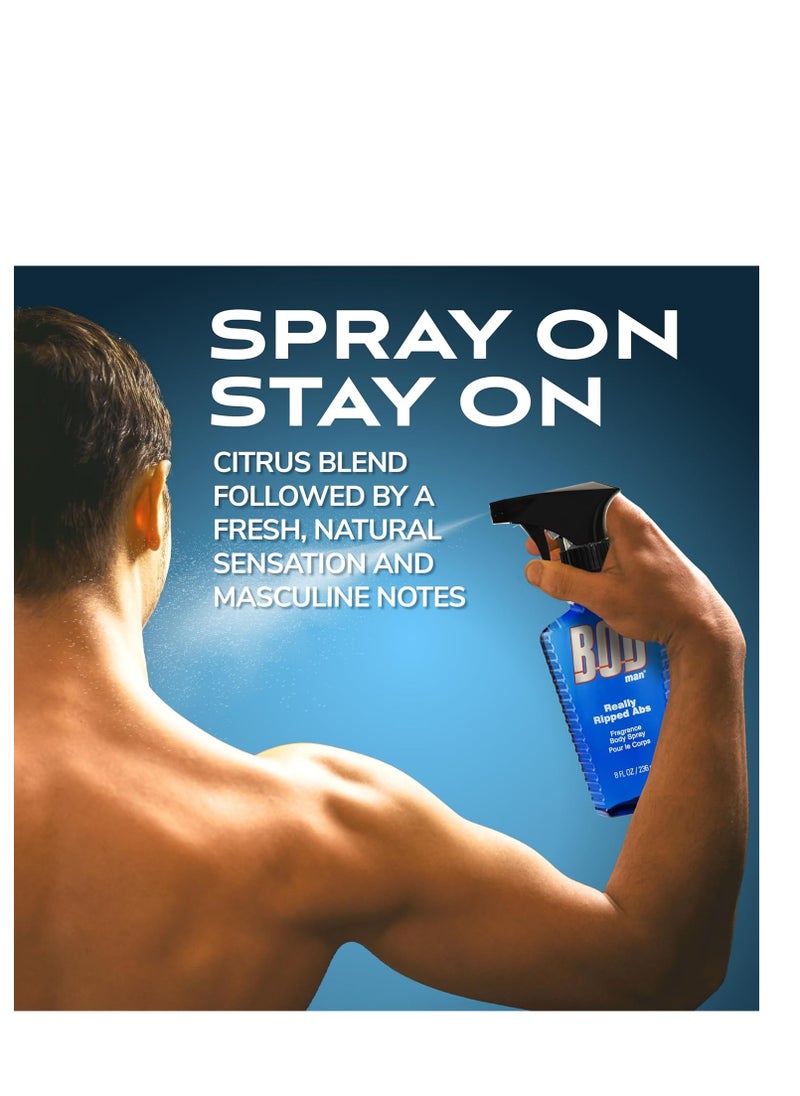 BOD Man BOD Man Fragrance Body Spray, Really Ripped Abs, 8 fl oz  - Image 5
