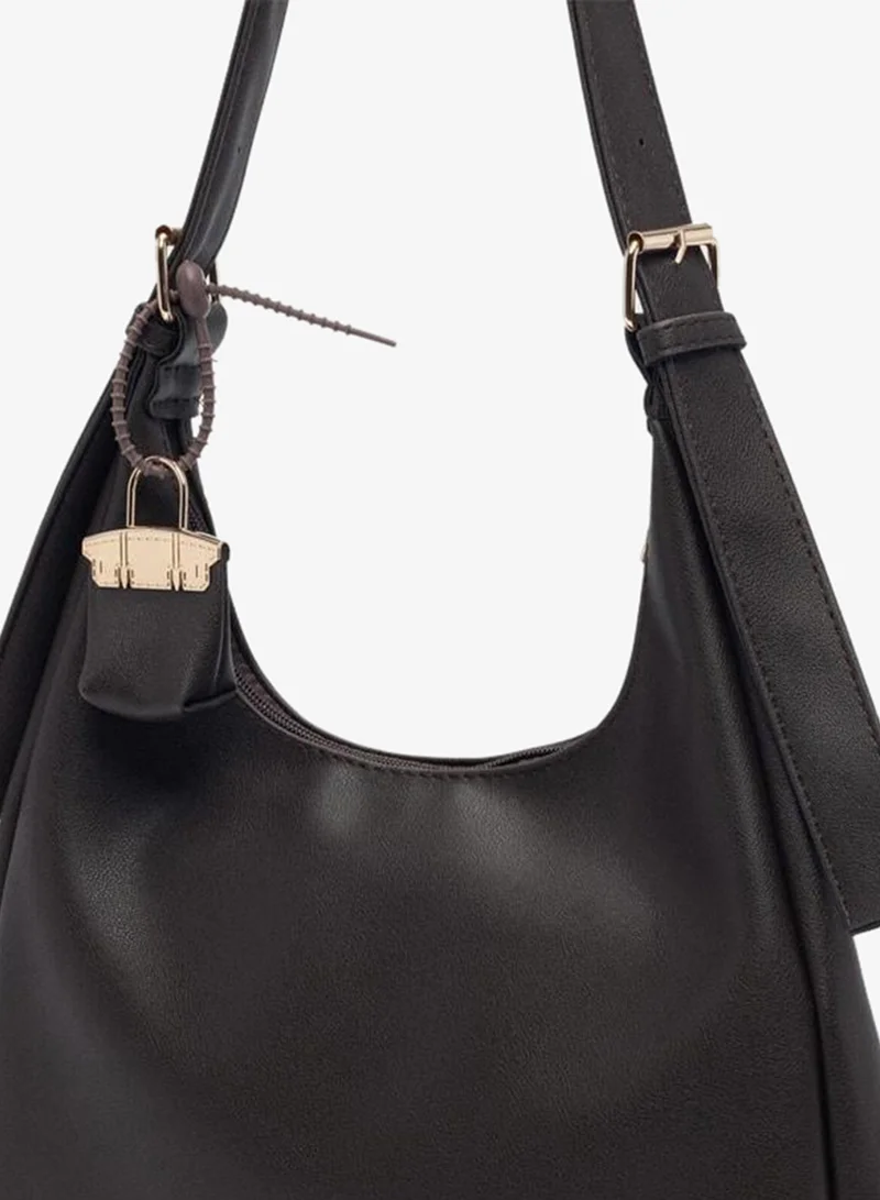 Shule Bags  Guts Charmlı Slouchy Shoulder Bag Coffee. for Women | Best Price UAE